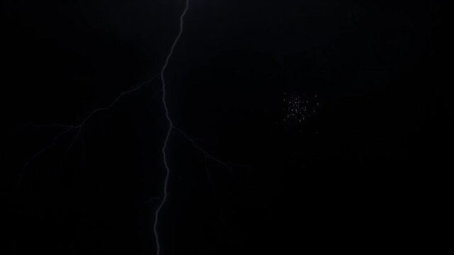 Dramatic lightning strikes illuminate the night sky, showcasing nature's raw power and beauty.