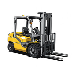 forklift truck isolated