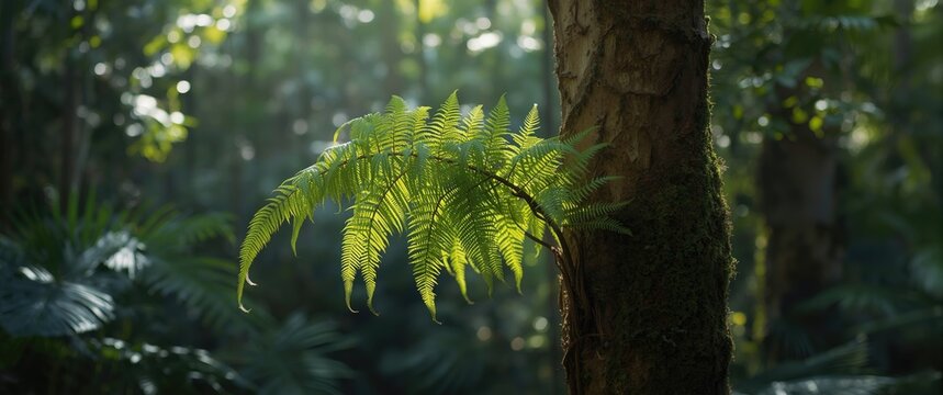 Asplenium nidus, Birds nest fern, native tropical rainforest plant from Bunya Mountains Queensland, Australia