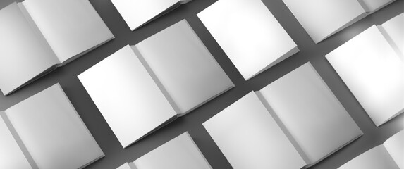 Obraz premium Corporate Identity, Templates, and Company Style Booklets Featuring Foldable White Paper Flyers and Brochures