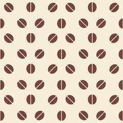 Seamless coffee bean pattern for coffee shop backgrounds, cafe decorations, dining venues and culinary events. for a coffee-themed greeting card. for coffee-themed fabric motifs