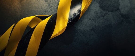 Background featuring yellow and black barricade tape with clipping path