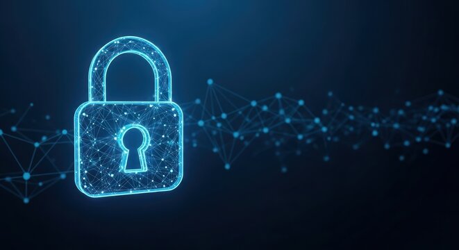 Digital padlock icon representing cybersecurity and data protection with AIzaSyCPMlGeWnMMmjX7KwQtoczhZ