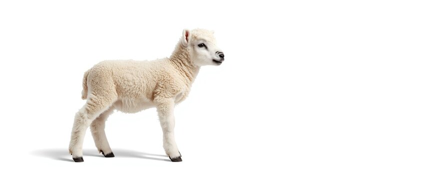 Adorable Lamb Valais Blacknose Sheep at Three Weeks Old Profile
