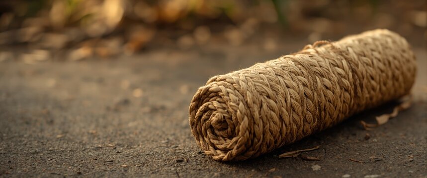Central American and Mexican petate bedroll made with Palm of petate or Key thatch palm fibers