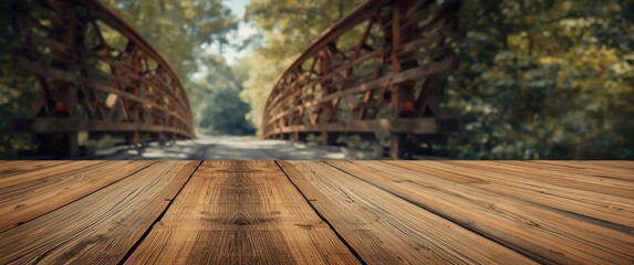 Captured from below: a wooden bridge