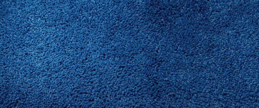 Full Frame Blue Wool Textile Texture Featuring Loop Pile Carpet Design