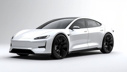 Obraz premium Photorealistic Electric Vehicle Modern EV Car