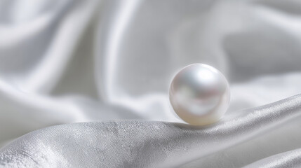 Pearl on White Satin / ホワイトサテンの上のパール