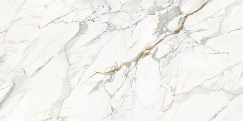 Obraz premium White Marble with Gold and Grey Veining