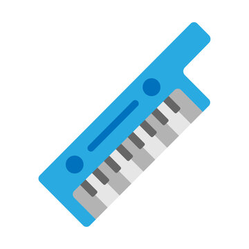 Keytar Vector Flat Icon Design