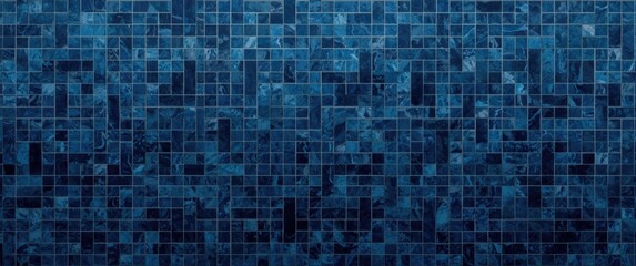 Fototapeta premium Pattern featuring gresite in blue color