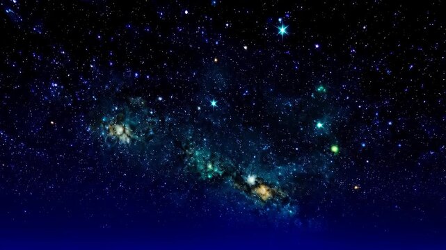 A mesmerizing night sky filled with countless stars and constellations against a deep blue backdrop. the image evokes a sense of wonder and exploration, perfect for themes of astronomy, space, and cos