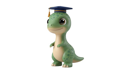 Cute Dinosaur Wearing Graduation Hat