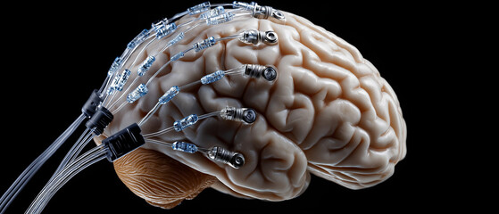 Neuroscience advancements with cognitive implants and ai exploring brain-machine interfaces in a futuristic laboratory setting
