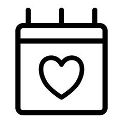 Love Date Calendar Icon Romantic Relationship Planning