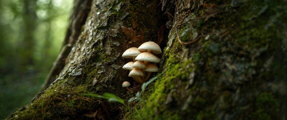 Weathered wood serves as a habitat for fungi