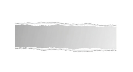 Fototapeta premium Torn paper strip isolated on transparent background