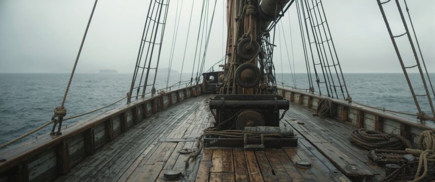Potato Famine Era: Pulleys on a Ship