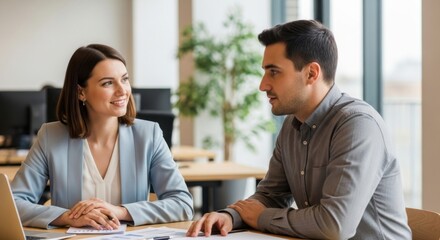 Business colleagues office meeting