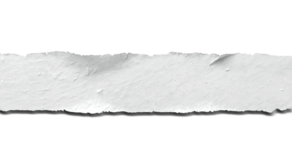 Minimal White Ripped Paper Layer Isolated