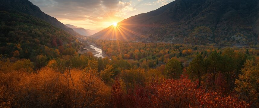 Masalli District Autumn Scene from Talysh Mountains
