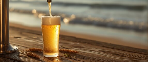 Tap-Served Cold Beer in the Afternoon