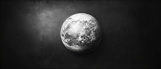 Black-and-white photographs of Earth from space emphasise the fragility of the ecosystem and global climate challenges, serving as a powerful backdrop for environmental campaigns 