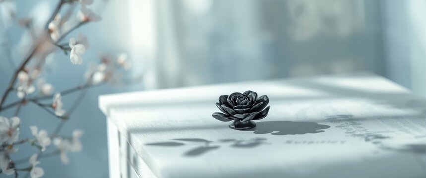 Rose flower-inspired drawer handle for vanity table