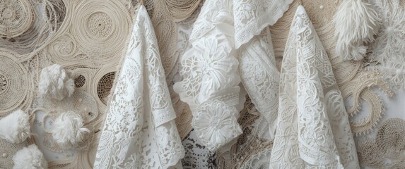 Obraz premium Decorative Dish Towels with a Cut and Beautiful Design