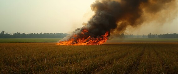 Agricultural Burning of Rice Straw and Stubble: Hazardous Source of Air Pollution, Global Warming, and Dust Emissions