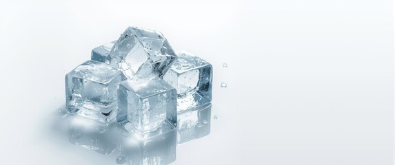 Obraz premium Isolation of ice cube