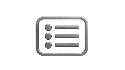 3D Bulleted List Icon