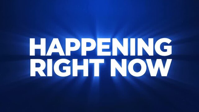 A video showcasing a notification that says happening right now