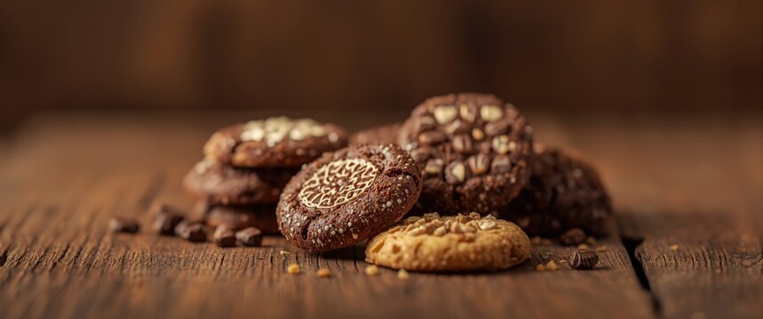 Selective focus background illustrating cookies concept