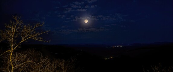 Nighttime with a Full Moon