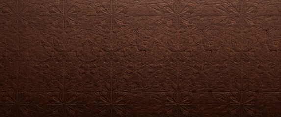Obraz premium Seamless 2D pattern of abstract brown leather background with vintage natural luxury leather upholstery texture