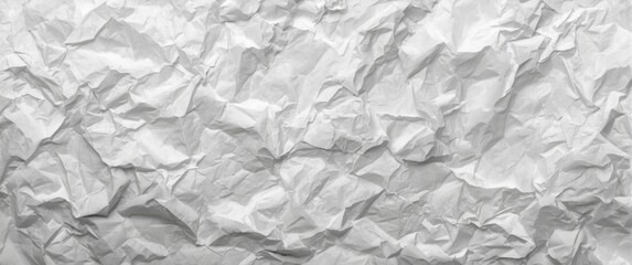 Obraz premium Background featuring white and gray crumpled paper with a wide, wrinkled texture