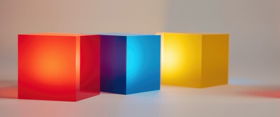 Vibrant blocks illustrating the idea of primary colors