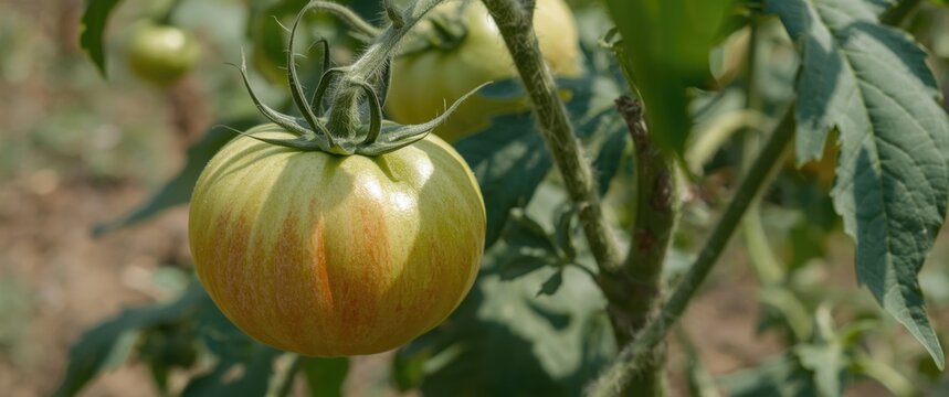 Zippering disease in tomato plants results in groove-like scars and deformities on green fruits, causing farming challenges