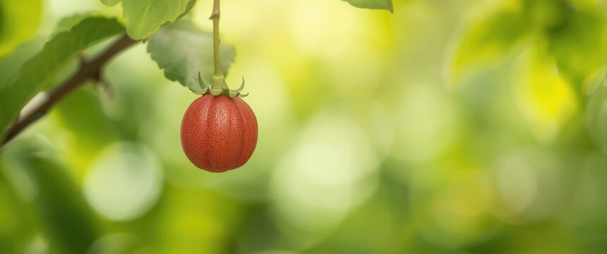 Detailed image of bidara fruit with ripe reddish brown appearance and petite size