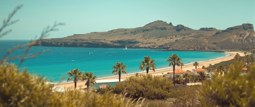 Costa Adeje, Tenerife, Canary Islands, Spain: Beach houses at Duque Norte Beach