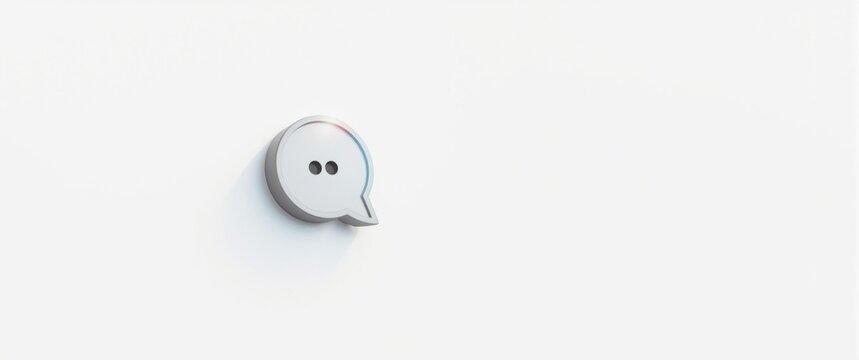 Mobile app icon featuring a speech bubble for messages or forum notifications in social networking