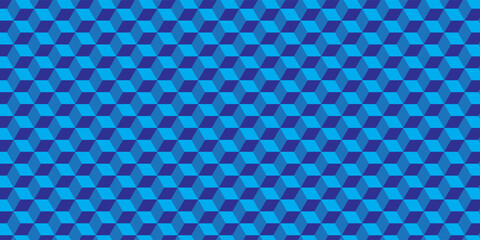 abstrack blue 3d cube seamless isometric pattern background geometric texture. Dark blue 3d cube backdrop squares. eps 110