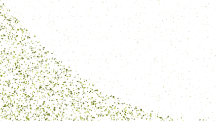 Gold glitter powder splash isolated on transparent background