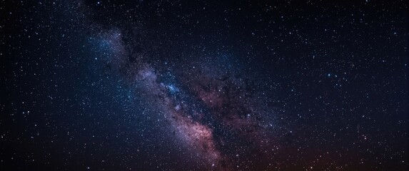 Obraz premium Milky Way with soft stars and textured night sky background