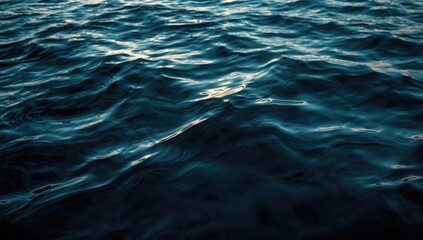 Detailed view of water surface textures in the black sea, natural wave formations and surface movement