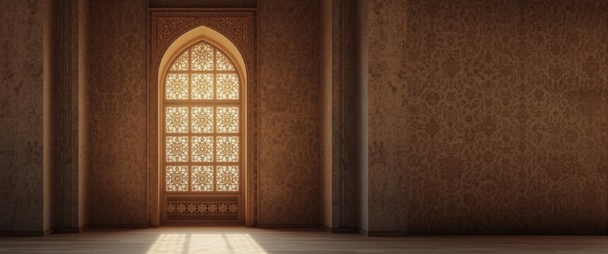 Islamic window featuring traditional pattern