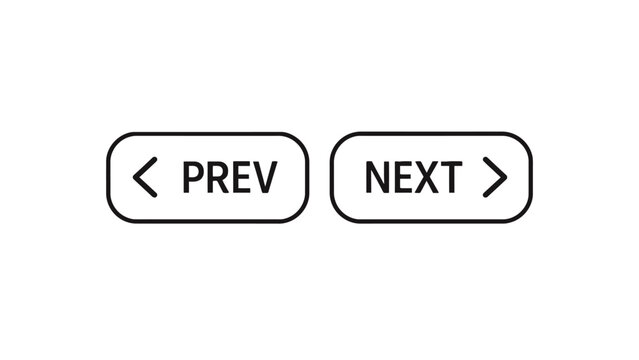 Navigation buttons for previous and next on a website or application interface
