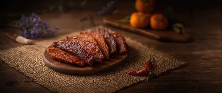 Background Featuring Jerky and Beef Jerky